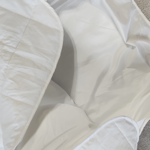 Women's Pullover Puffer Jacket Quilted Dolman Sleeve Button Hood white … - Picture 5 of 9